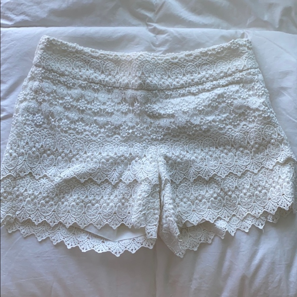 LOFT crochet shorts